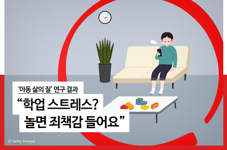 아동 삶의 질 연구결과 학업 스트레스? 놀면 죄책감 들어요