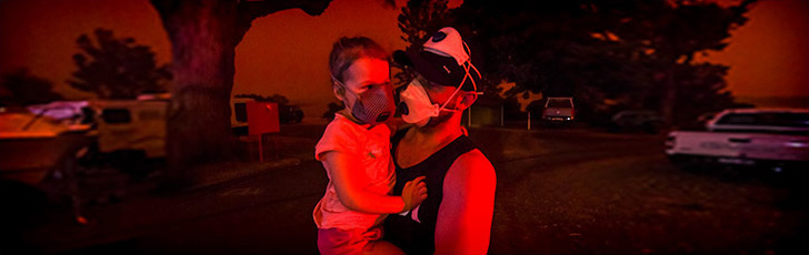 [나눔이야기] 빨간 하늘 잿빛 숲, 호주 산불 재해 속 아동을 돕는 아동친화공간