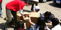 일본 긴급구호 3개월-아동들을 위한 '임시 화장실 프로젝트'