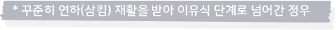 꾸준히 연하(삼킴) 재활을 받아 이유식 단계로 넘어간 정우