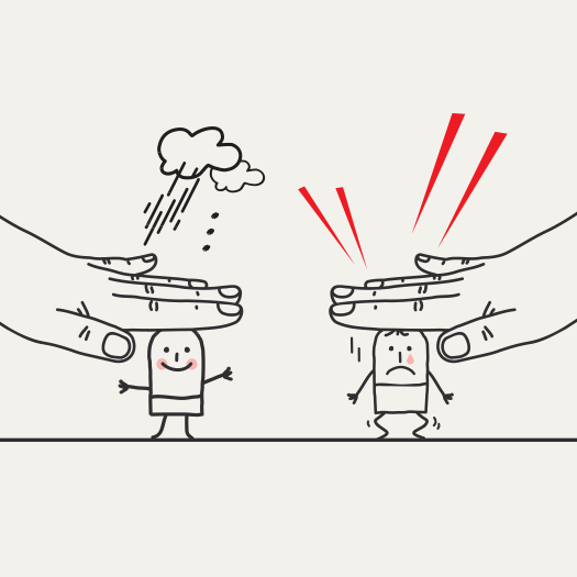 막아주는 손으로 보듬는 말로